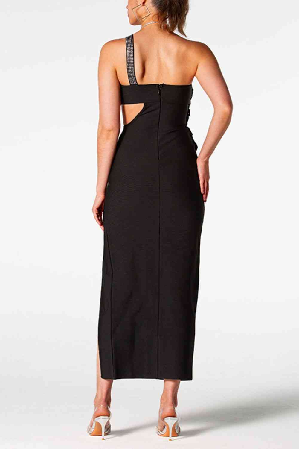 One-Shoulder Cutout Split Dress