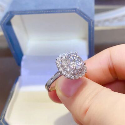 2 Carat Moissanite 925 Sterling Silver Ring