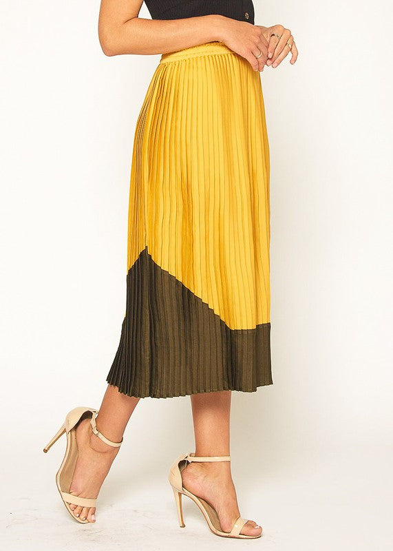 Pleated Midi Skirt XS XL