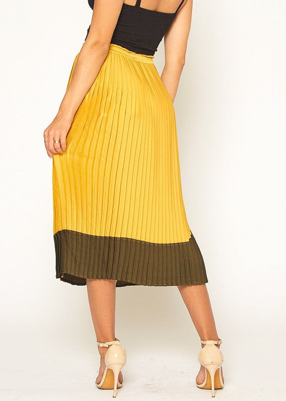 Pleated Midi Skirt XS XL