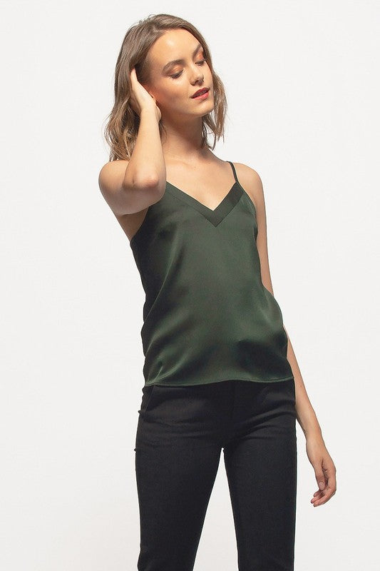 NURODE V NECK SATIN CAMI