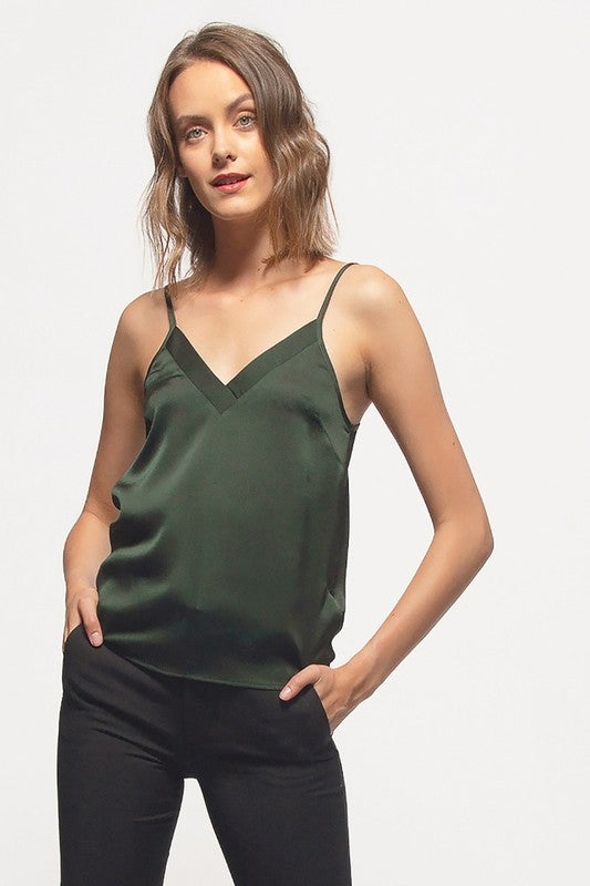 NURODE V NECK SATIN CAMI