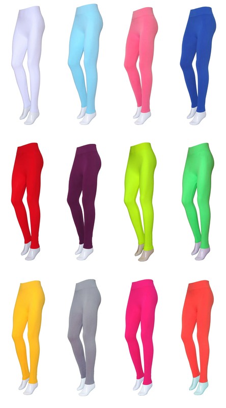 13 color Deep Solid High Waist Legging, Regular