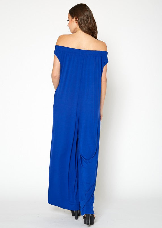 Off Shoulder Wide Leg Jumpsuit