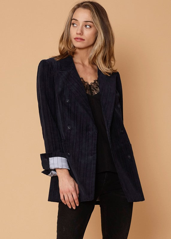 Corduroy Double Breasted Blazer