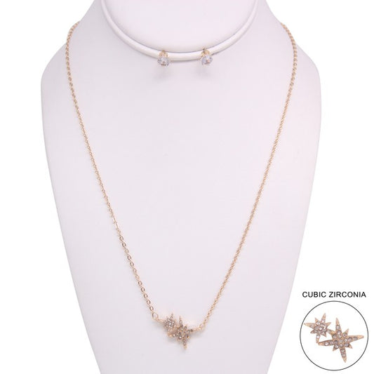 TWO STAR NECKLACE SET