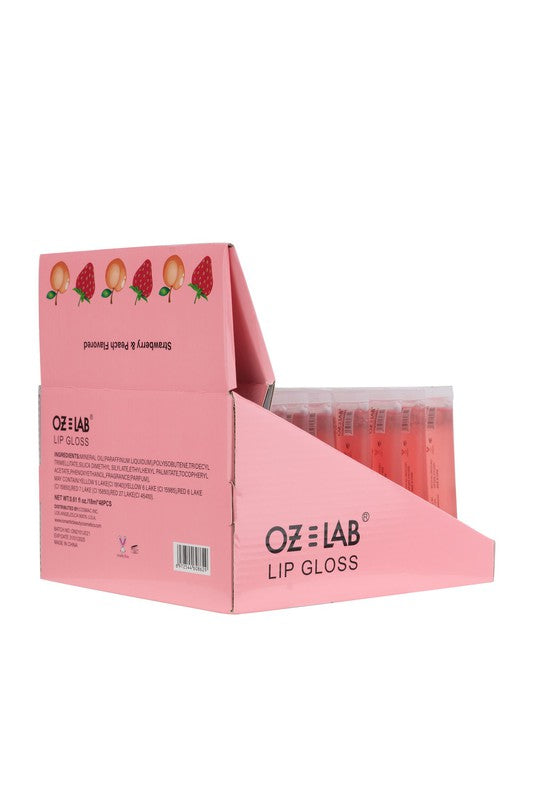 48 Pack OZ LAB Peach & Strawberry Gloss Lip Polish