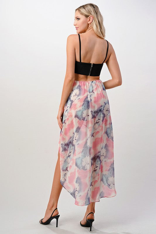 High Low Maxi Print Cami Top  Dress