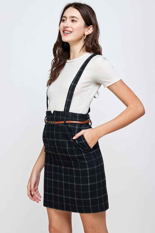 Suspender High Waisted Skirt