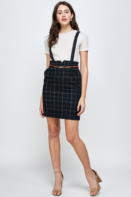 Suspender High Waisted Skirt