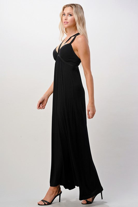 Criss Cross Double Strap Maxi Dress