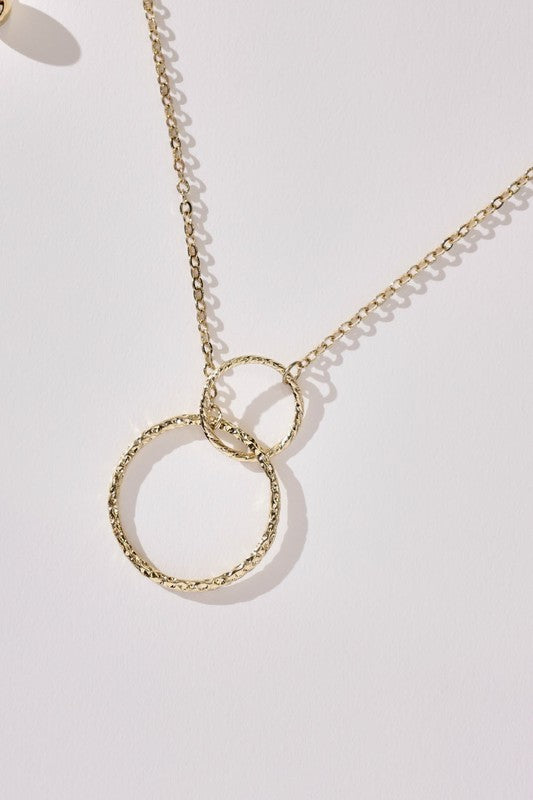 DOUBLE CIRCLE  NECKLACE