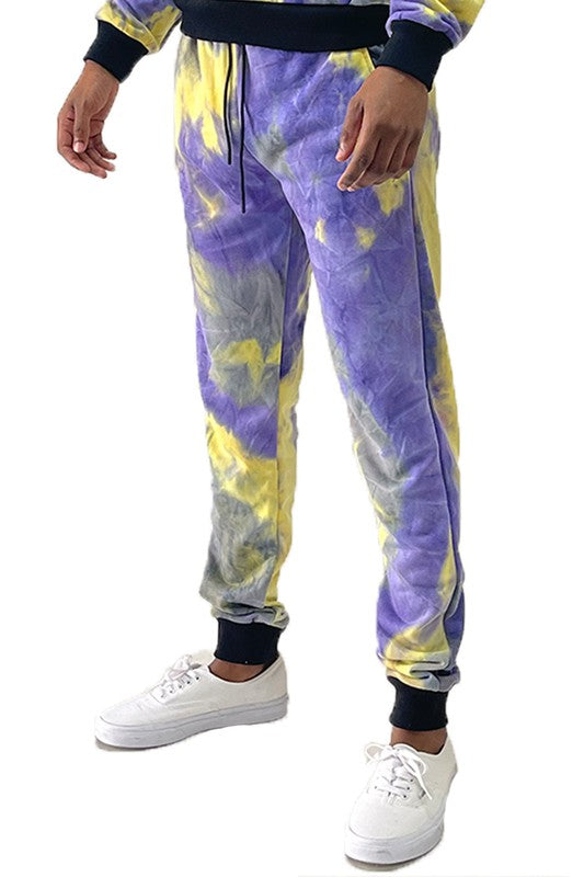 COTTON TYE DYE SWEAT PANTS