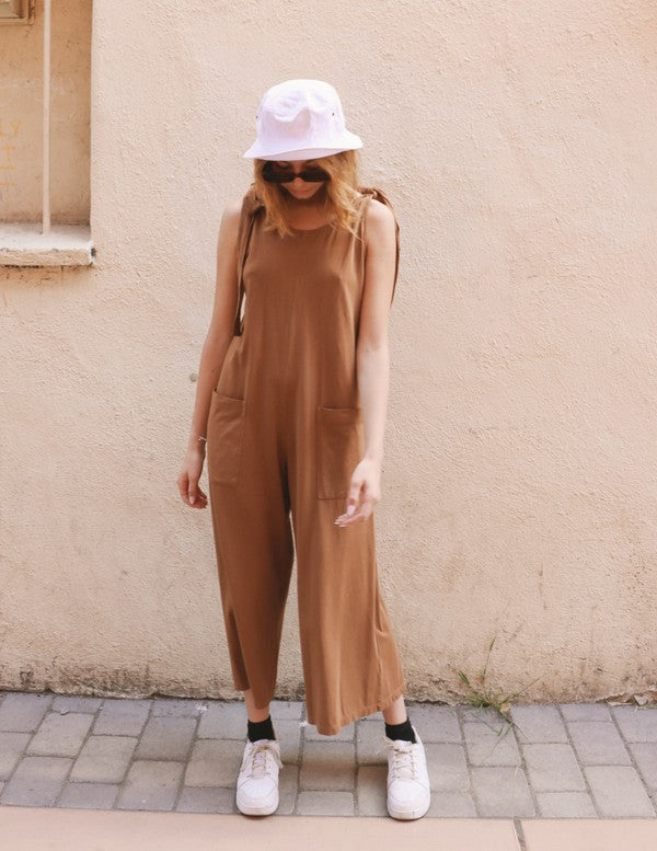 Faye Jumpsuit Saddle