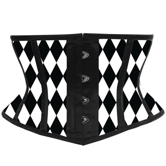 Black & White Diamond Waist Cincher