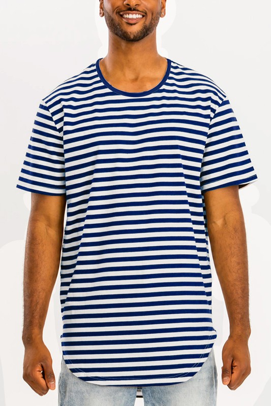 STRIPED ELONGATED TSHIRT