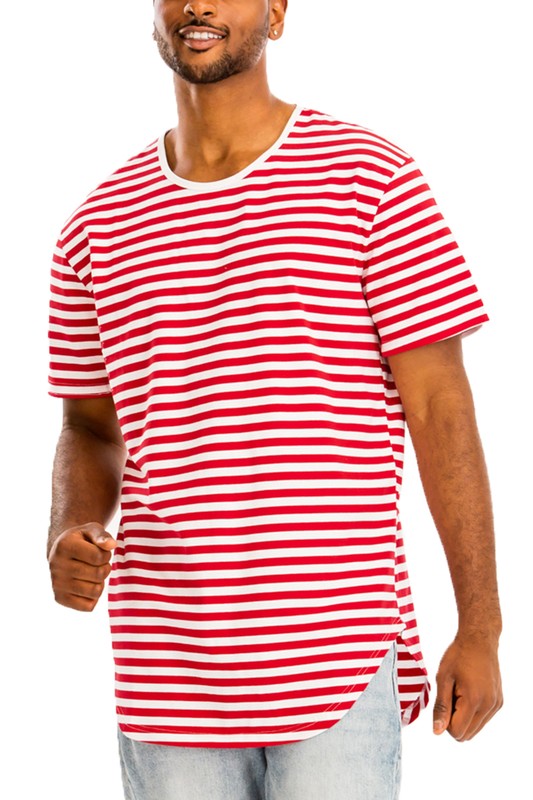 STRIPED ELONGATED TSHIRT