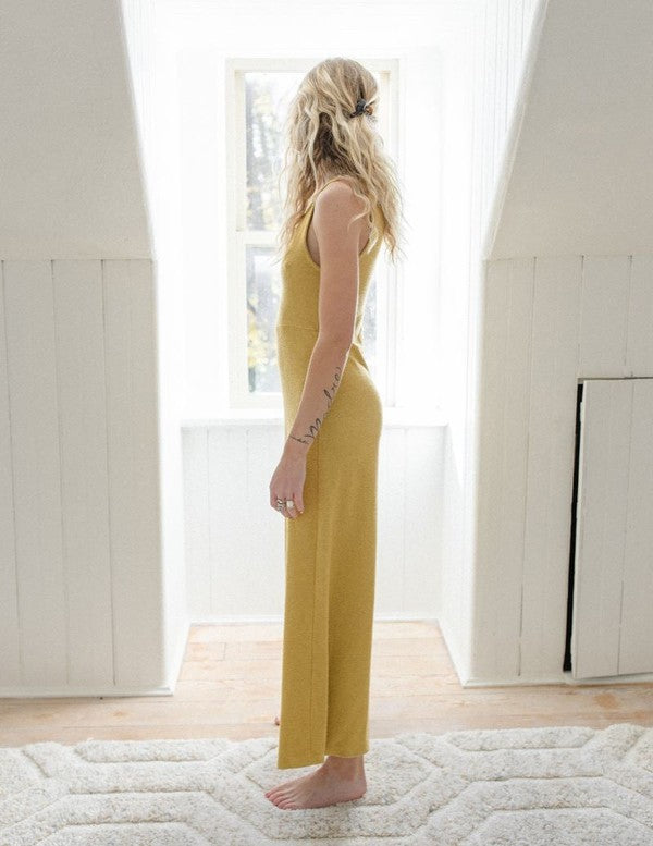 The Yucca Wide Leg Jumpsuit - Honey