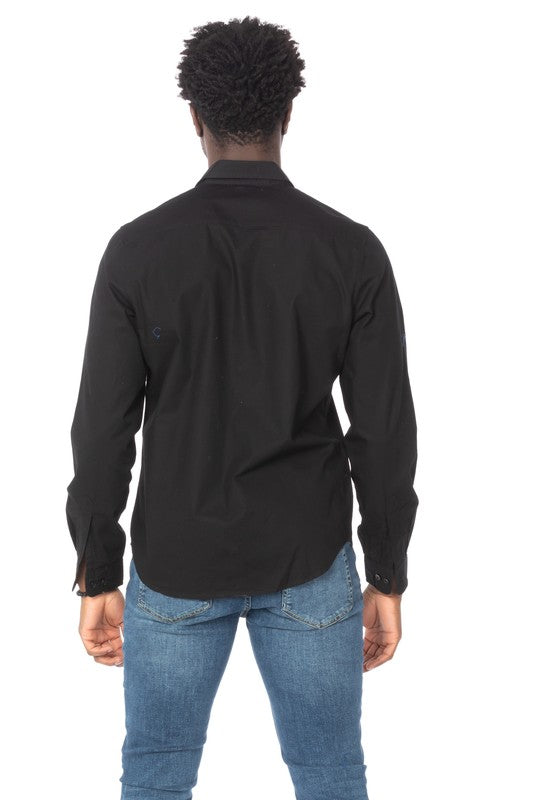 Long Sleeve Cotton Black Shirt