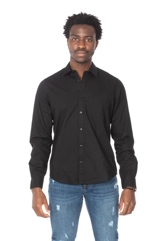 Long Sleeve Cotton Black Shirt