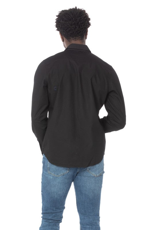 Long Sleeve Cotton Black Shirt