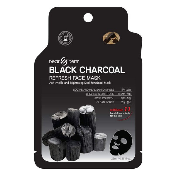 10p Black Charcoal purifying Face Mask Pack Sheet