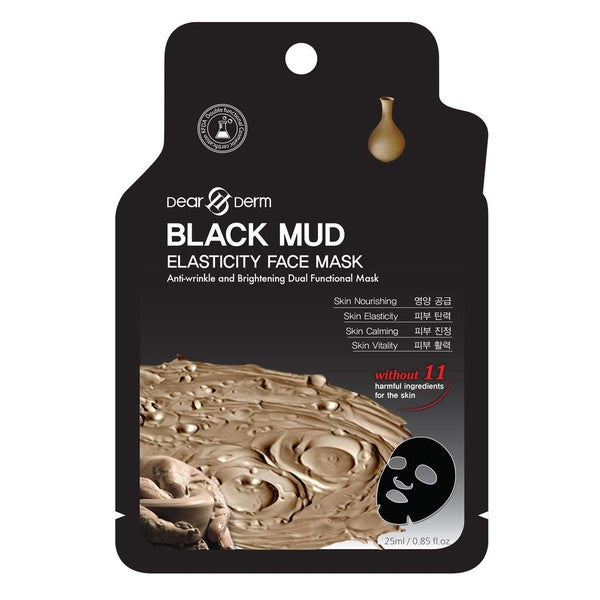 10p Black Mud Firming Face Mask Pack Sheet