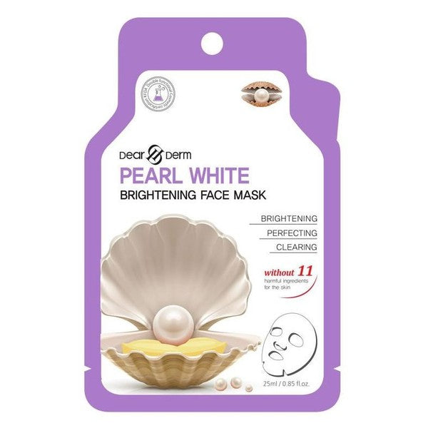 10P Pearl White Brightening Face Mask Pack Sheet