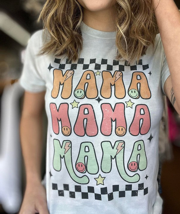 Checkered Mama Tee