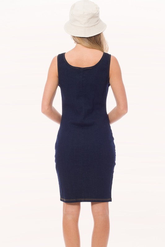 Casual Denim Bodycon Dress