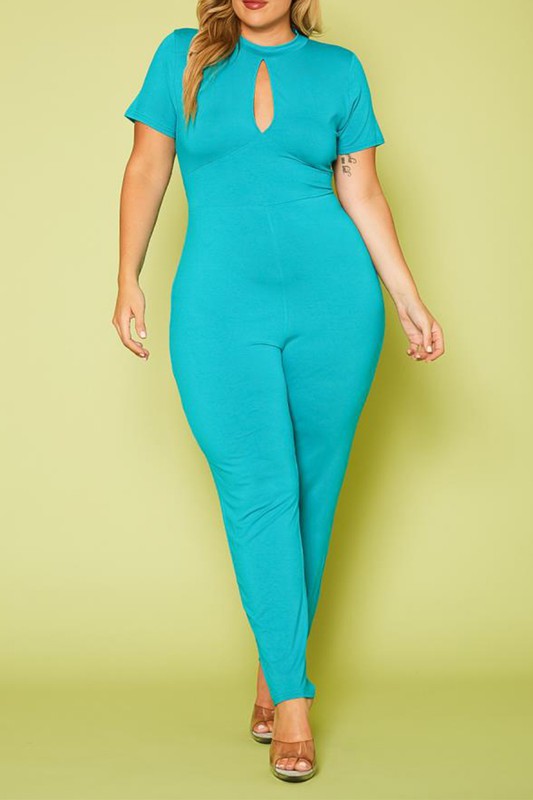 Plus Size KeyHole Jumpsuit