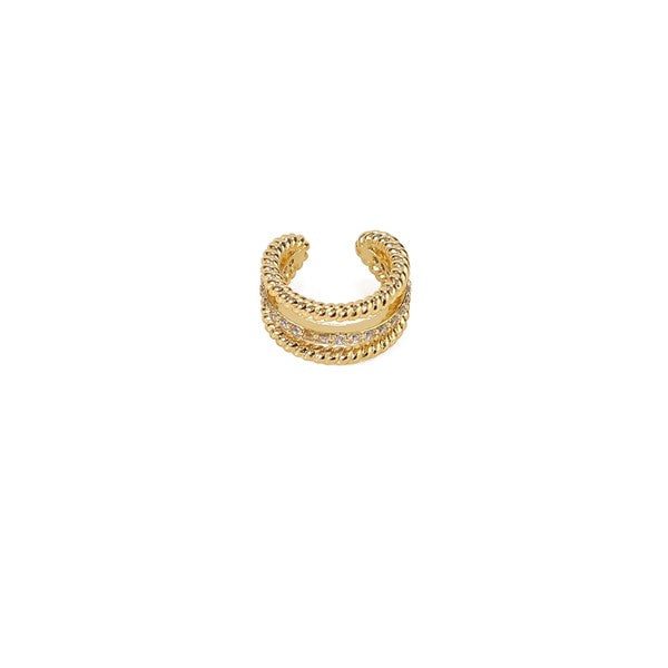 18K Gold Compact Clip on Earring