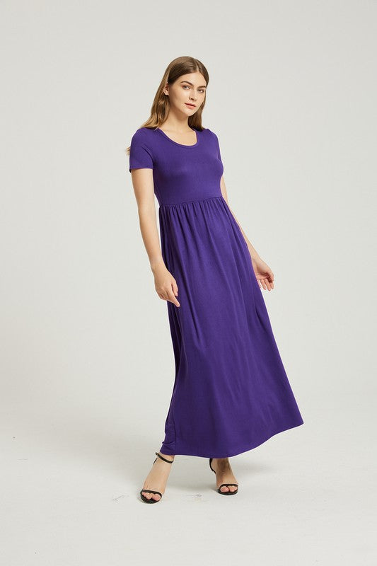 Women's Summer Casual Maxi Dress With Pocket