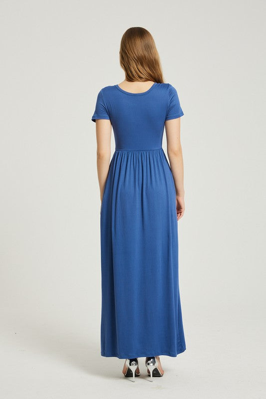 Women's Summer Casual Maxi Dress With Pocket