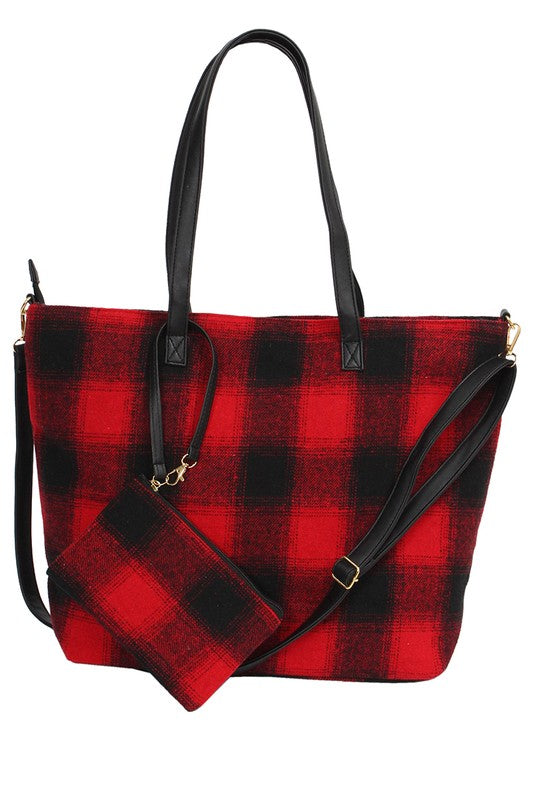 Buffalo Check Weekend Tote Bag