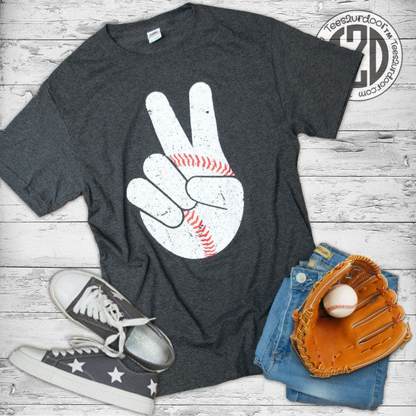 Baseball Peace Sign T Shirt