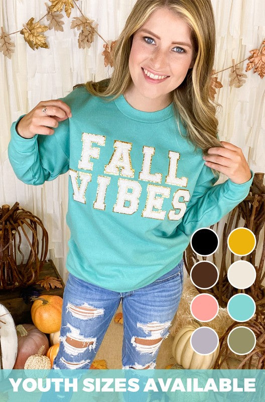 Fall Vibes Ideal Chenille Sweatshirt