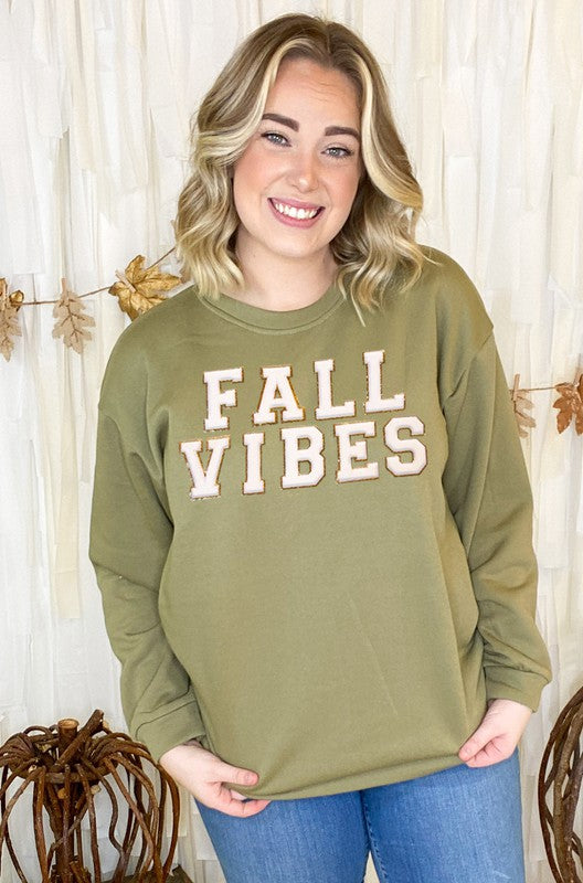 Fall Vibes Ideal Chenille Sweatshirt