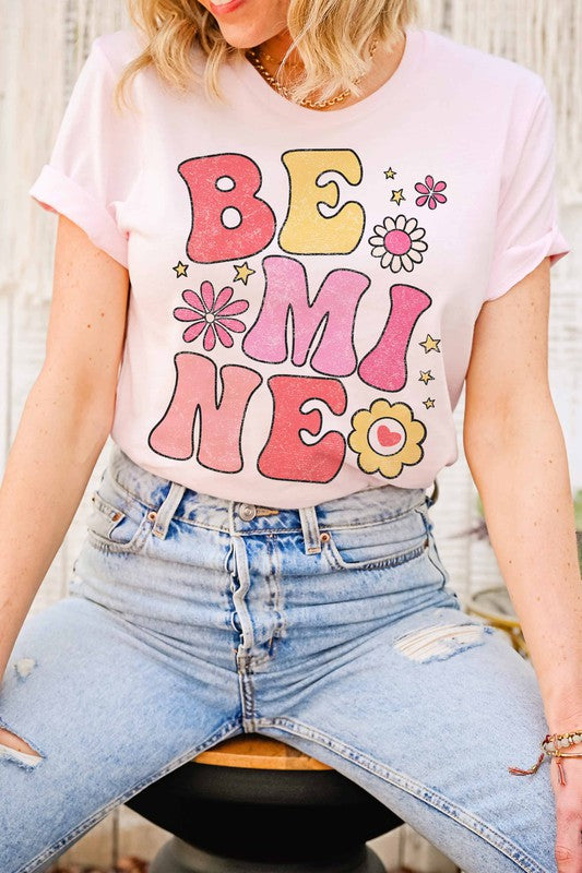 BE MINE DAISY GRAPHIC TEE PLUS SIZE