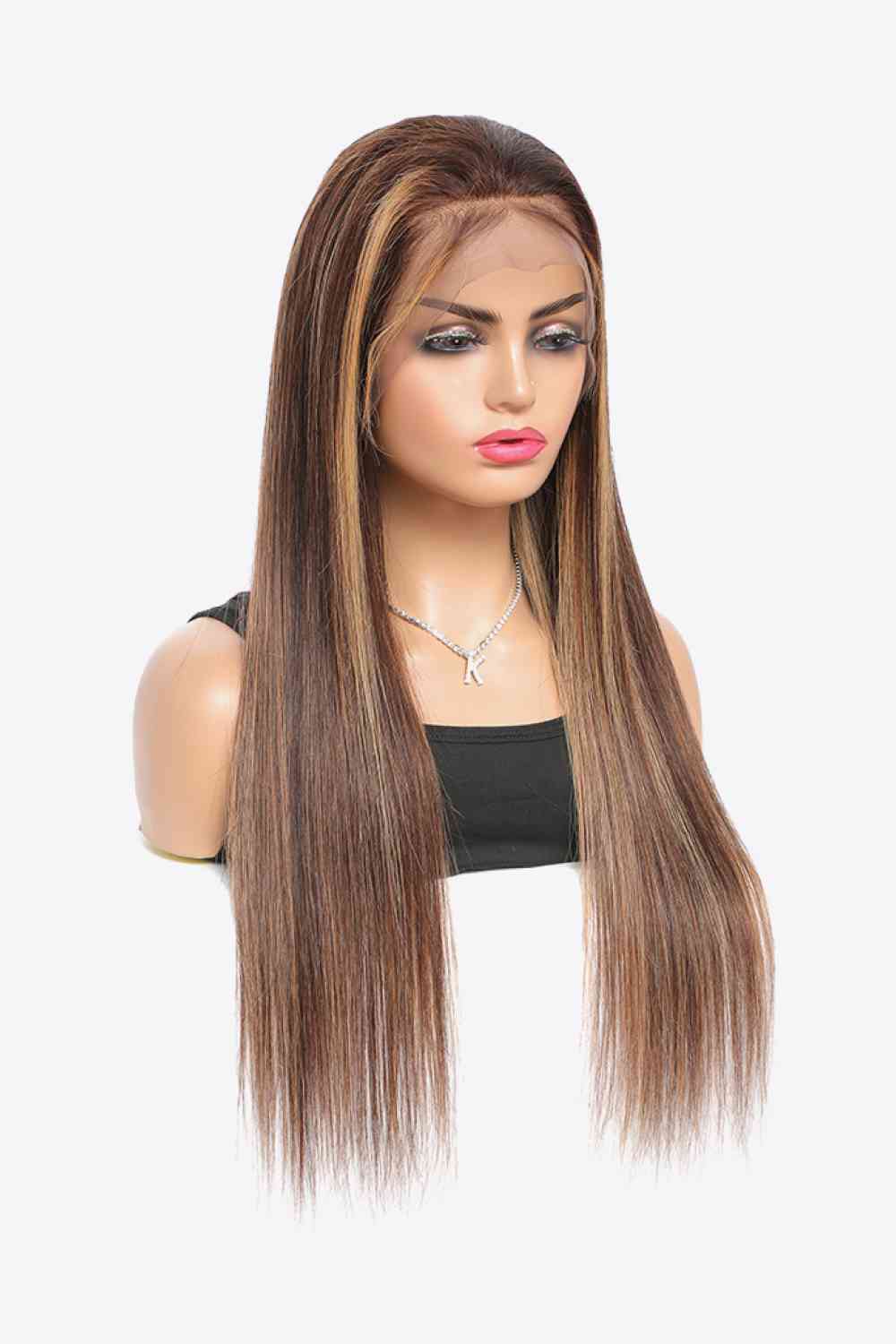 18" 160g  Highlight Ombre #P4/27 13x4 Lace Front Wigs Human Virgin Hair 150% Density