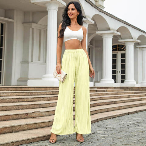 Drawstring Wide Leg Pants