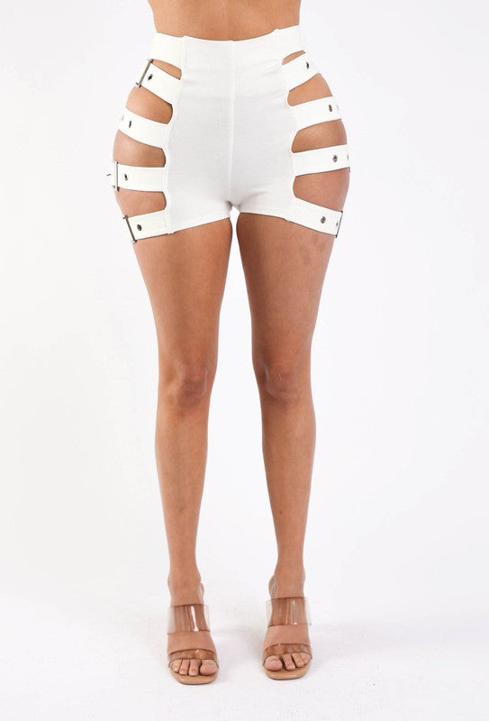 Belted Detailed Shorts