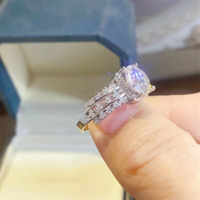 2 Carat Moissanite 925 Sterling Silver Ring