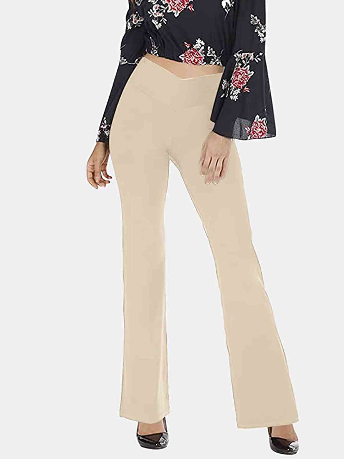 V-Waist Bootcut Long Pants