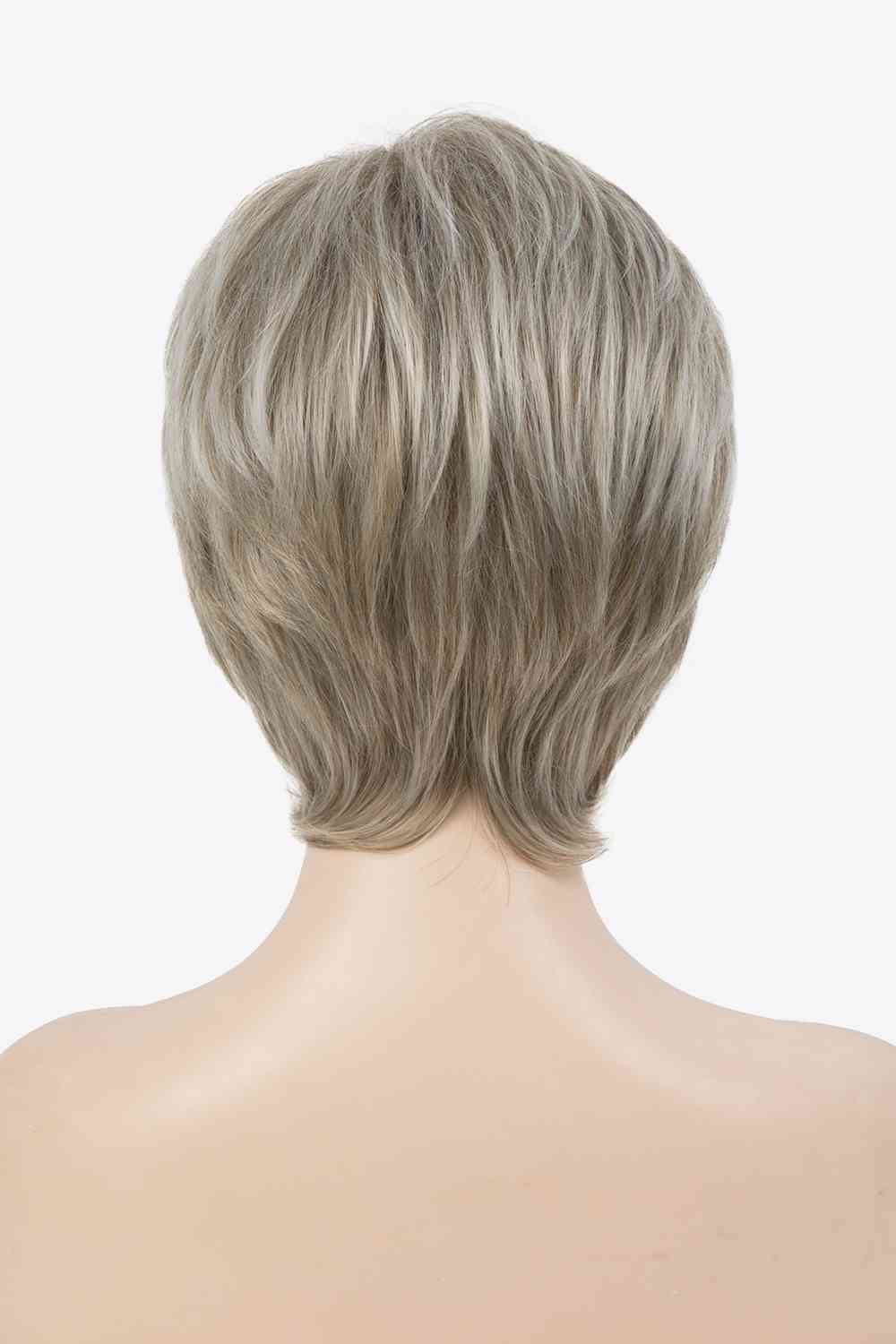 Full Machine Made Short Layered Wigs 4''