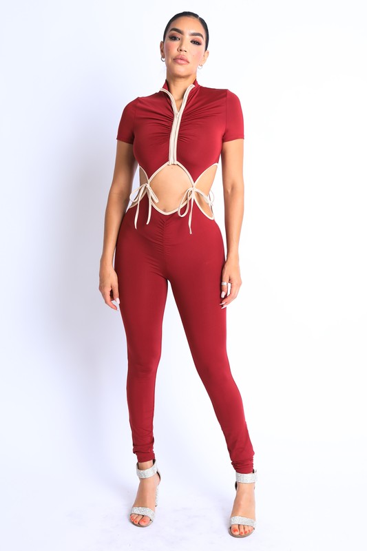 Tie detailed jumpsuit