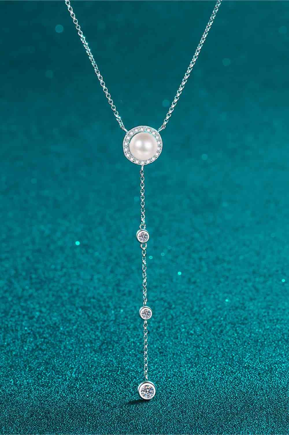 Moissanite Rhodium-Plated Necklace