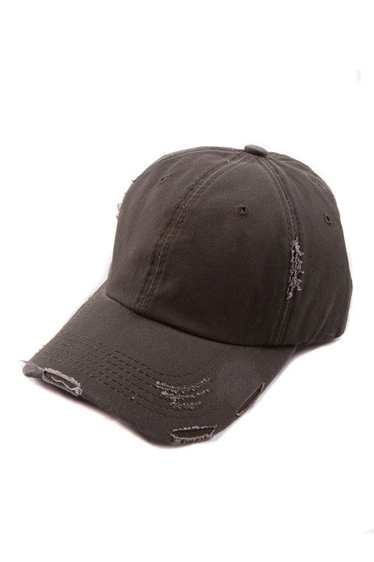 KHAKI DISTRESSED CAP
