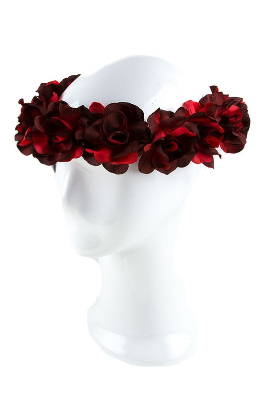 BURGUNDY FLOWER CROWN