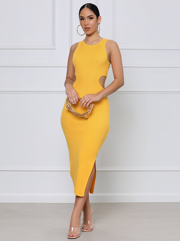 Bodycon Long Dress Split Vestido